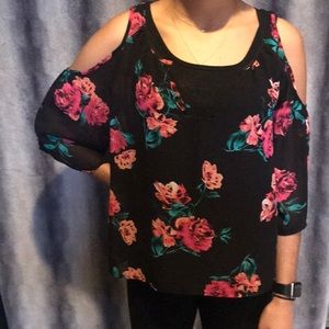 Sheer Floral Blouse